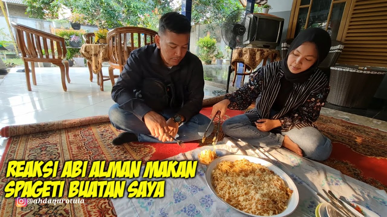 PERTAMA KALI MASAKIN SPAGHETTI BUAT KELUARGA ABI ALMAN MULYANA
