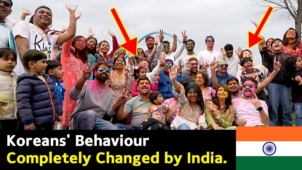 Korean shocked by Celebrate Holi Festival for the First Time !
