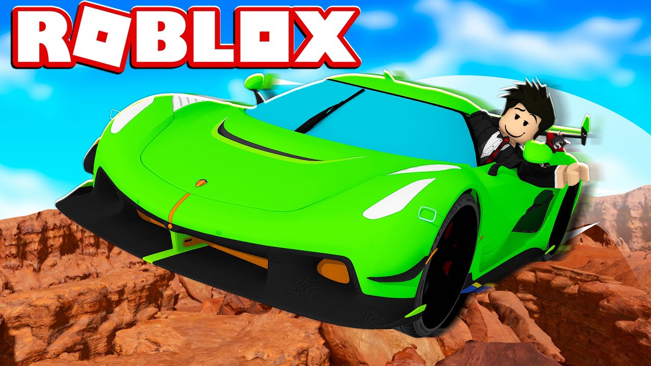 LOKIS CARRO PULA NA MONTANHA | Roblox - Jump Over Canyon