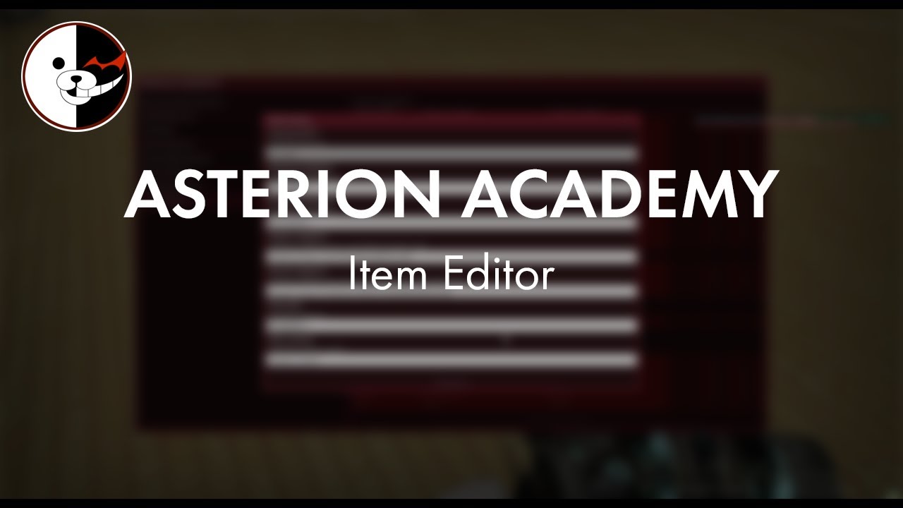 [gm-dev] Asterion Academy - Item Editor