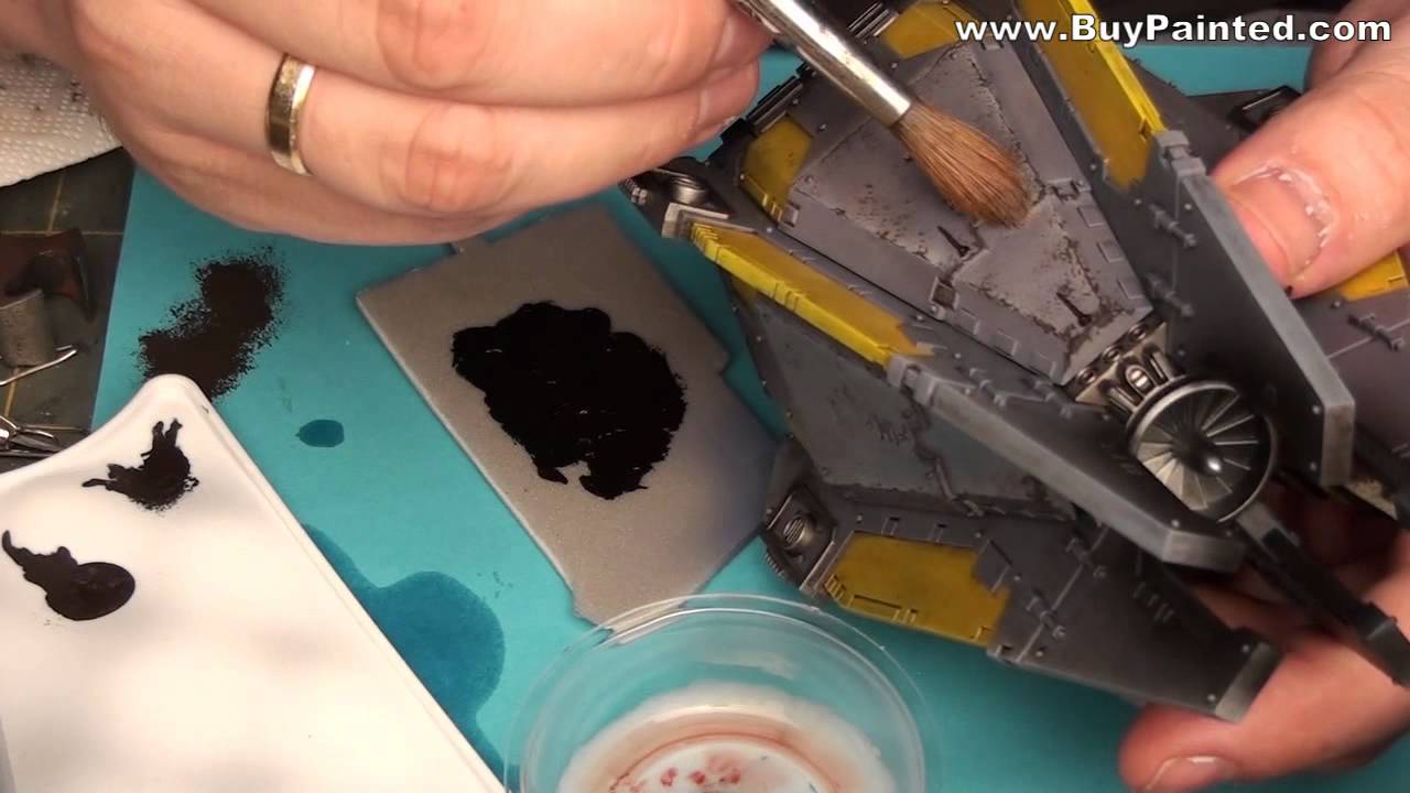 How to paint the water stains? Warhammer 40k painting tutorial buypainted
