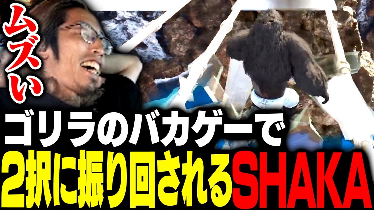 ゴリラのバカゲーで２択に振り回されるSHAKA【Gorilla Vs 100 Men】