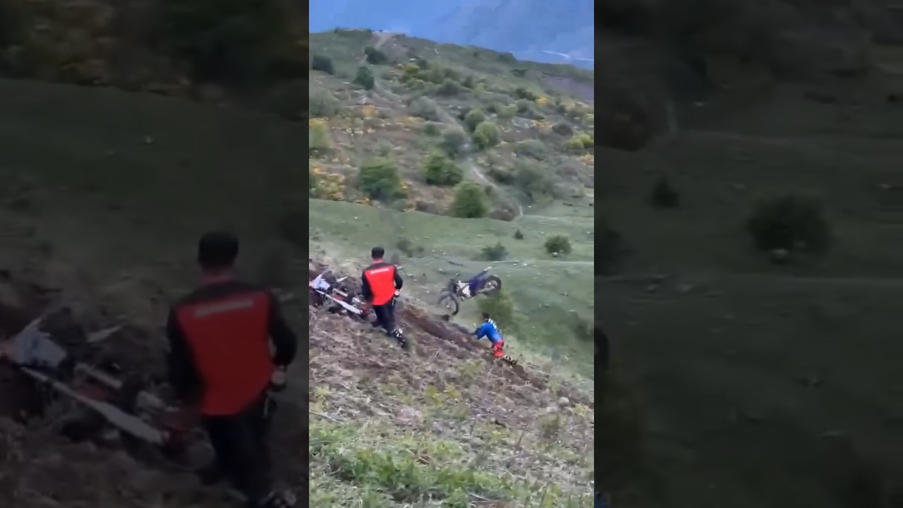 Подение, 40м обошлось без жертв😂😅 #motovlog #motocross #reels #enduro