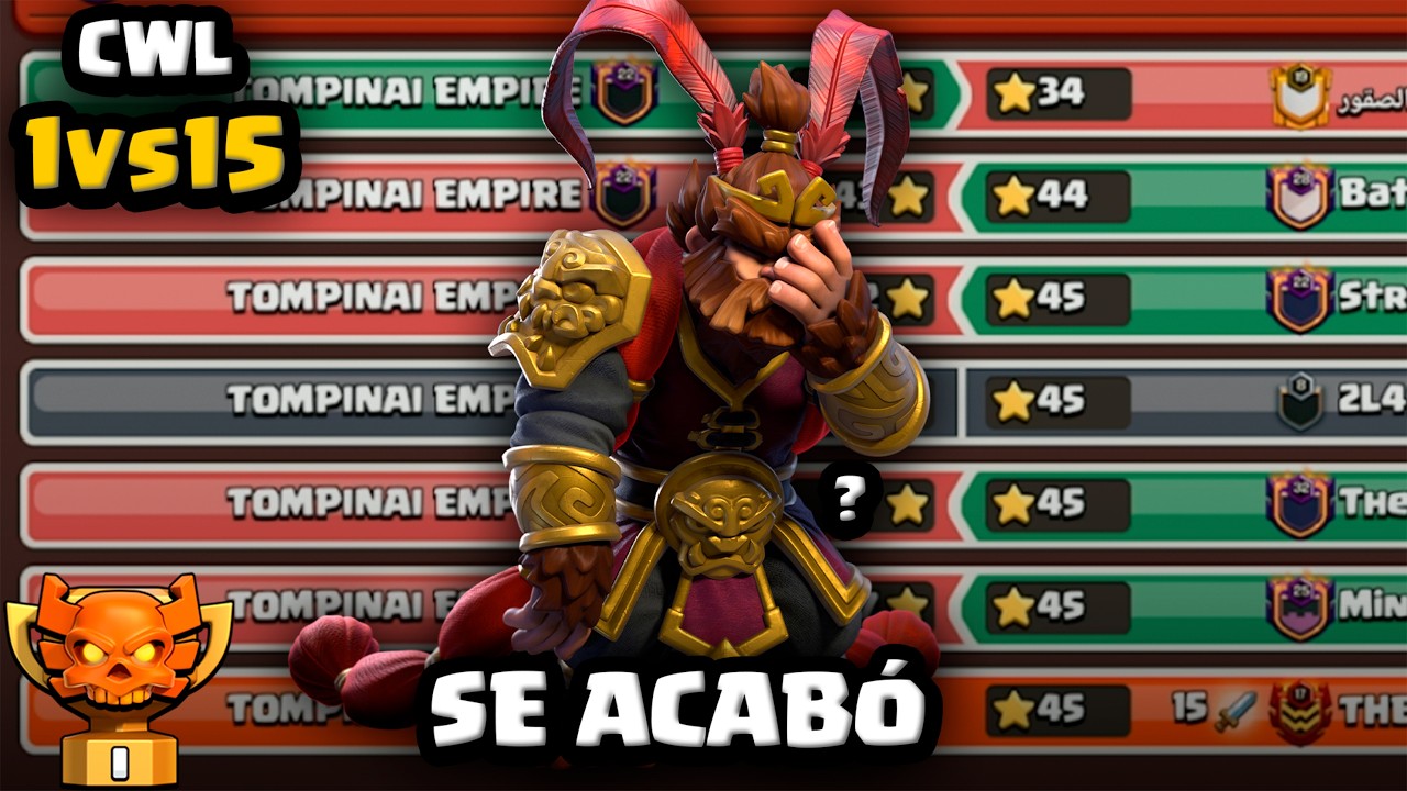 ÚLTIMO CAPITULO de LIGA DE CLANES 1vs15😞