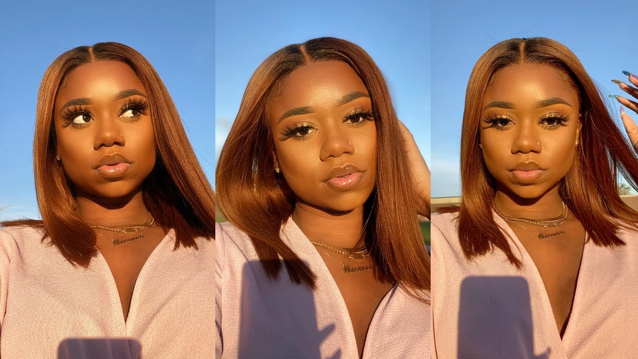YOU NEEEEEEED THIS HONEY BLONDE BOB 😍| Myfirstwig Ombre Yaki Lace Wig