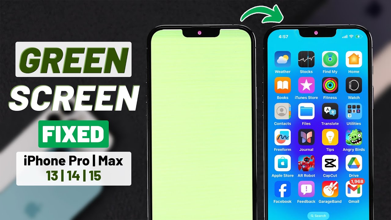 Исправление — iPhone 13 Pro Max завис на зеленом экране!