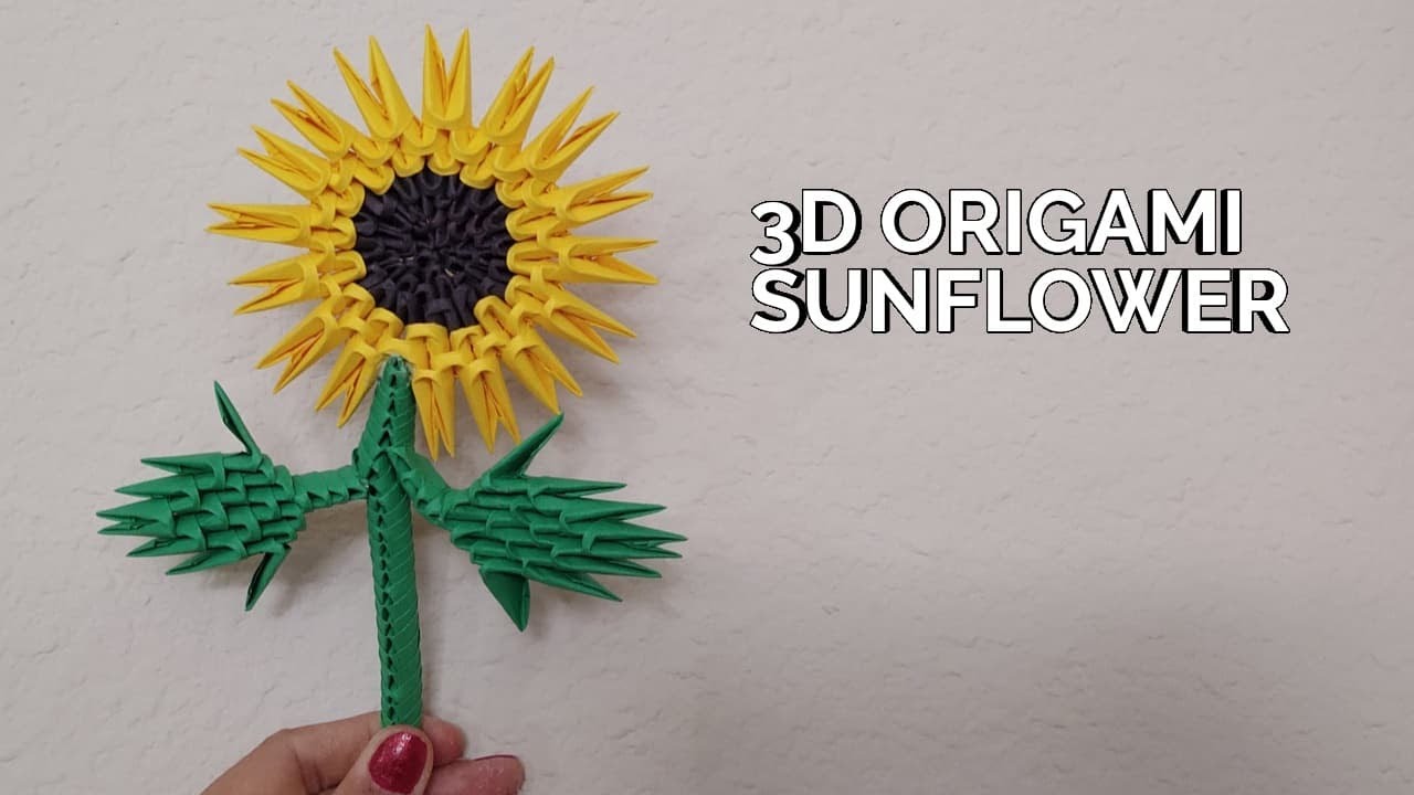3D Origami Sunflower Tagalog Tutorial | Origami Philippines