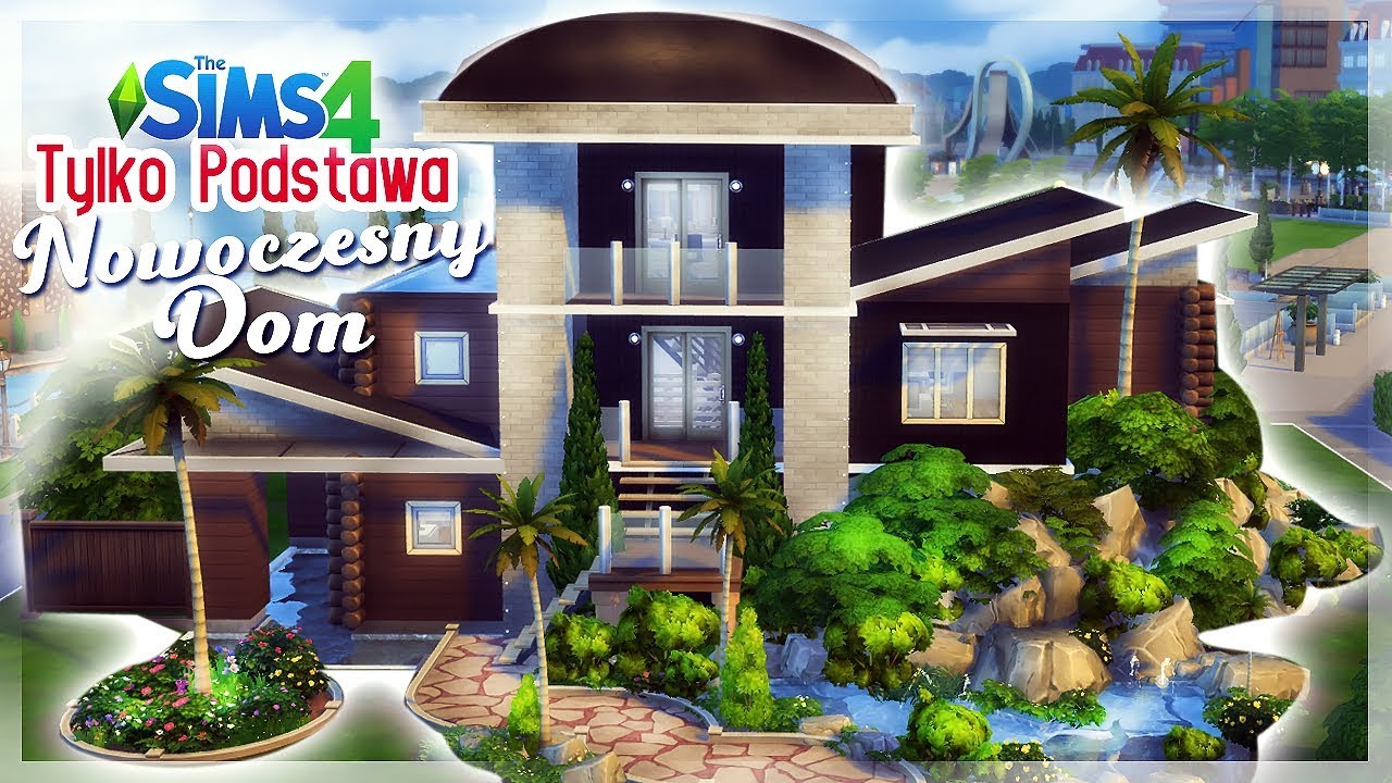 DOM Z PODSTAWY GRY - NOWOCZESNY | Only base game | BEZ MODÓW/NO CC - The Sims 4 speed build