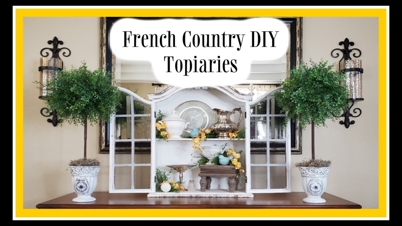 DIY TOPIARY COLLABORATION - HOW I MADE A TOPIARY TREE UNDER $20 - FRENCH COUNTRY SPRING DECOR