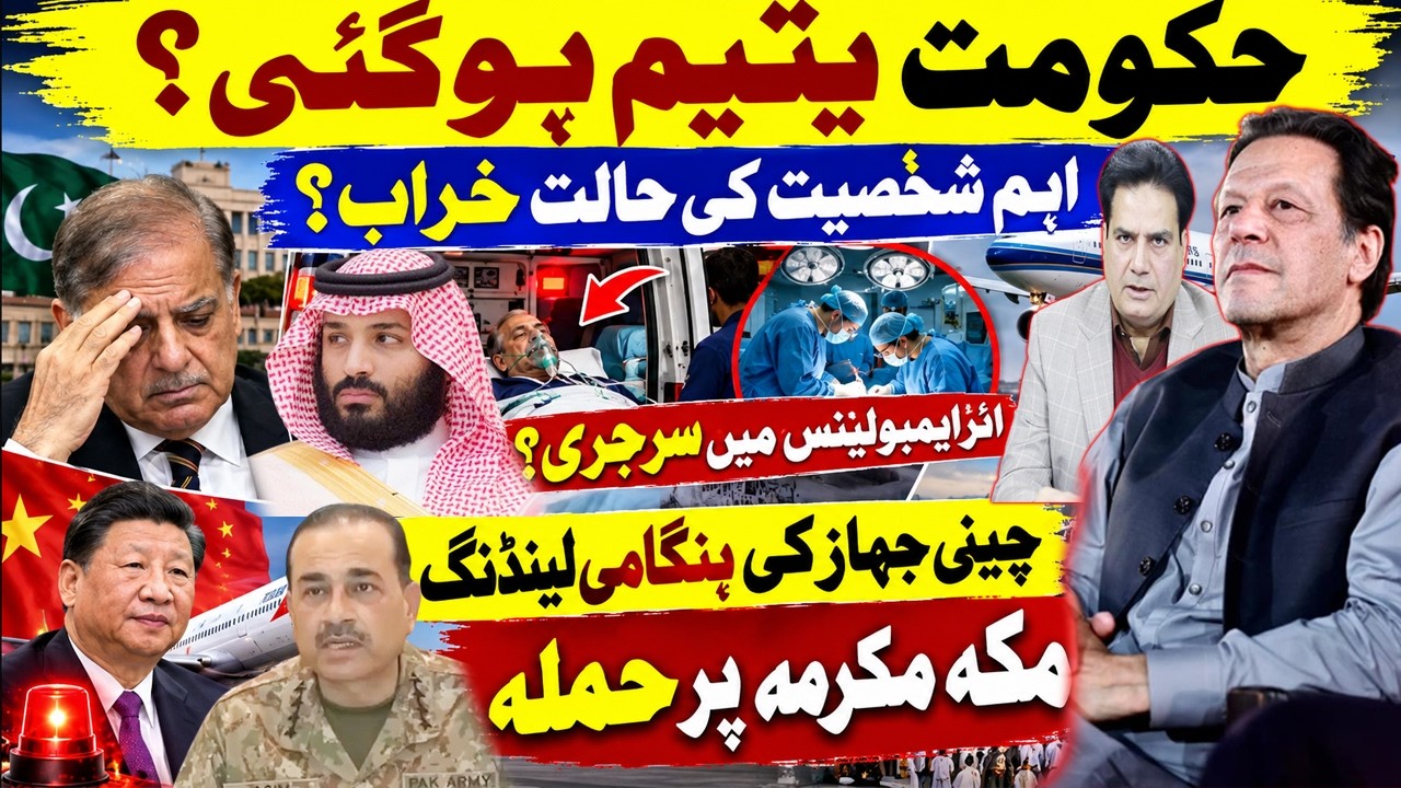 Pakistan Breaking News: Government in Crisis?VIP Health Emergency,Air Ambulance Surgery&China Plane