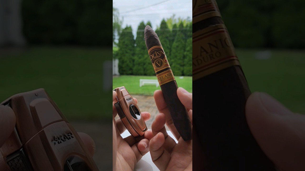 Perfect V cut ✂️🦈🔥 Xikar cutter 🤑 Oliva V #cigars #cigarreviews #hikar #oliva #cigars