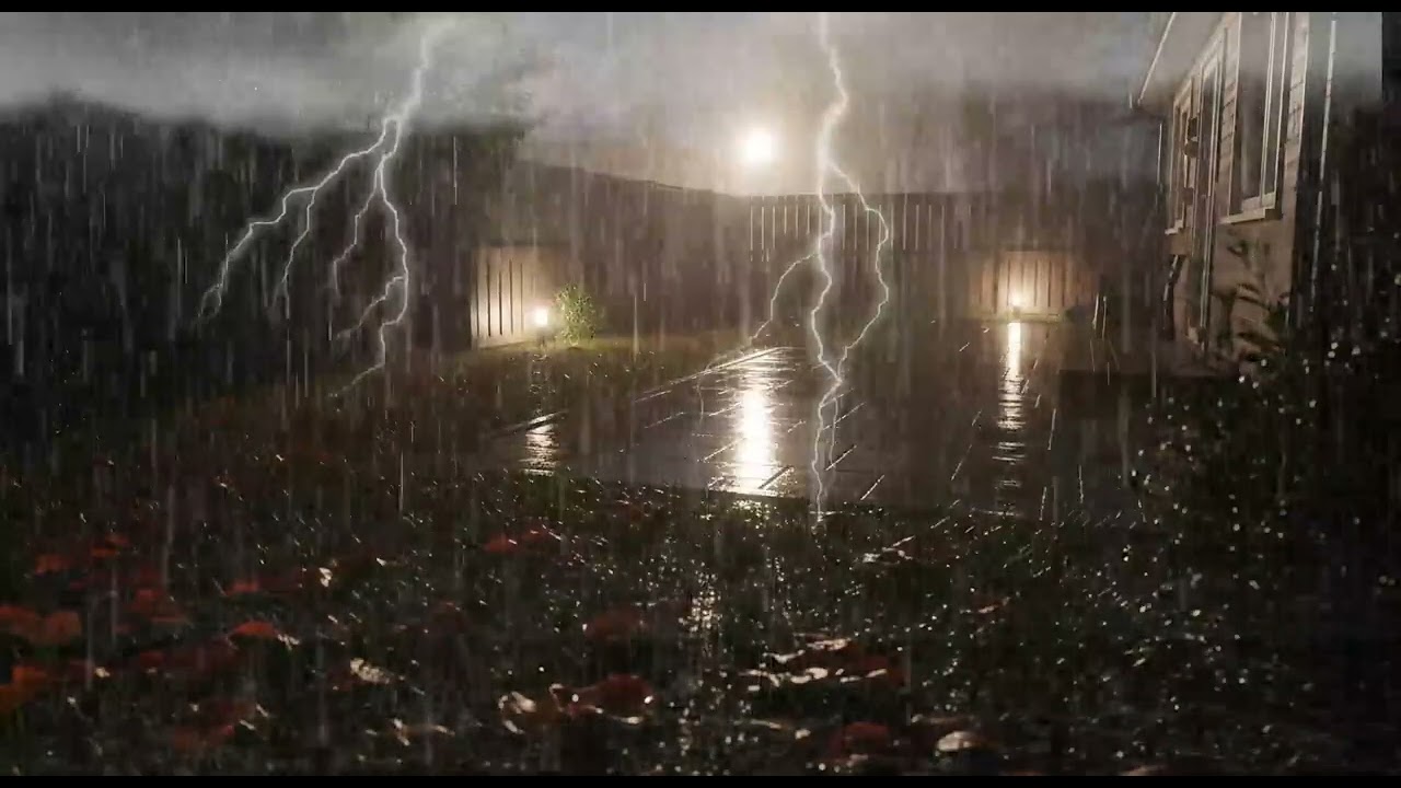 Heavy Rainstorm & Thunder Sounds for Relax, Focus, Study