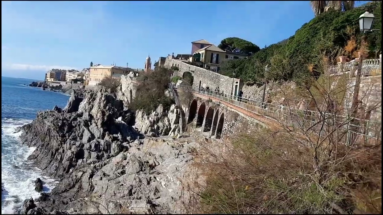 Walking along Seaside Nervi part 1