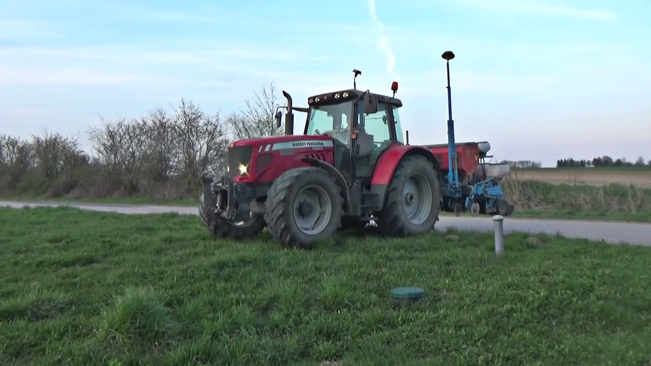 Siew Kukurydzy 2021 FarmSaat Massey Ferguson 5465 Dyna4 Monosem NG Plus 4 Mtz 82