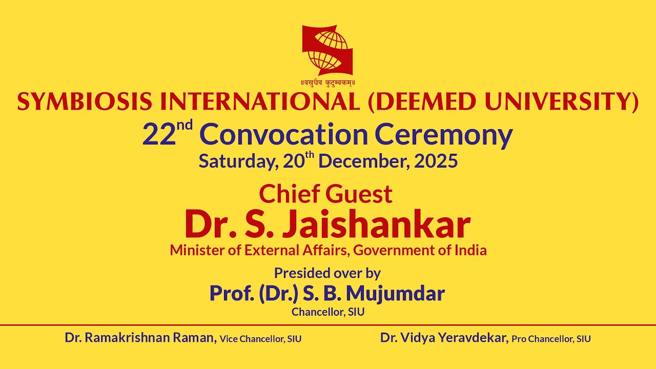 22nd Convocation ceremony of Symbiosis International (Deemed University)