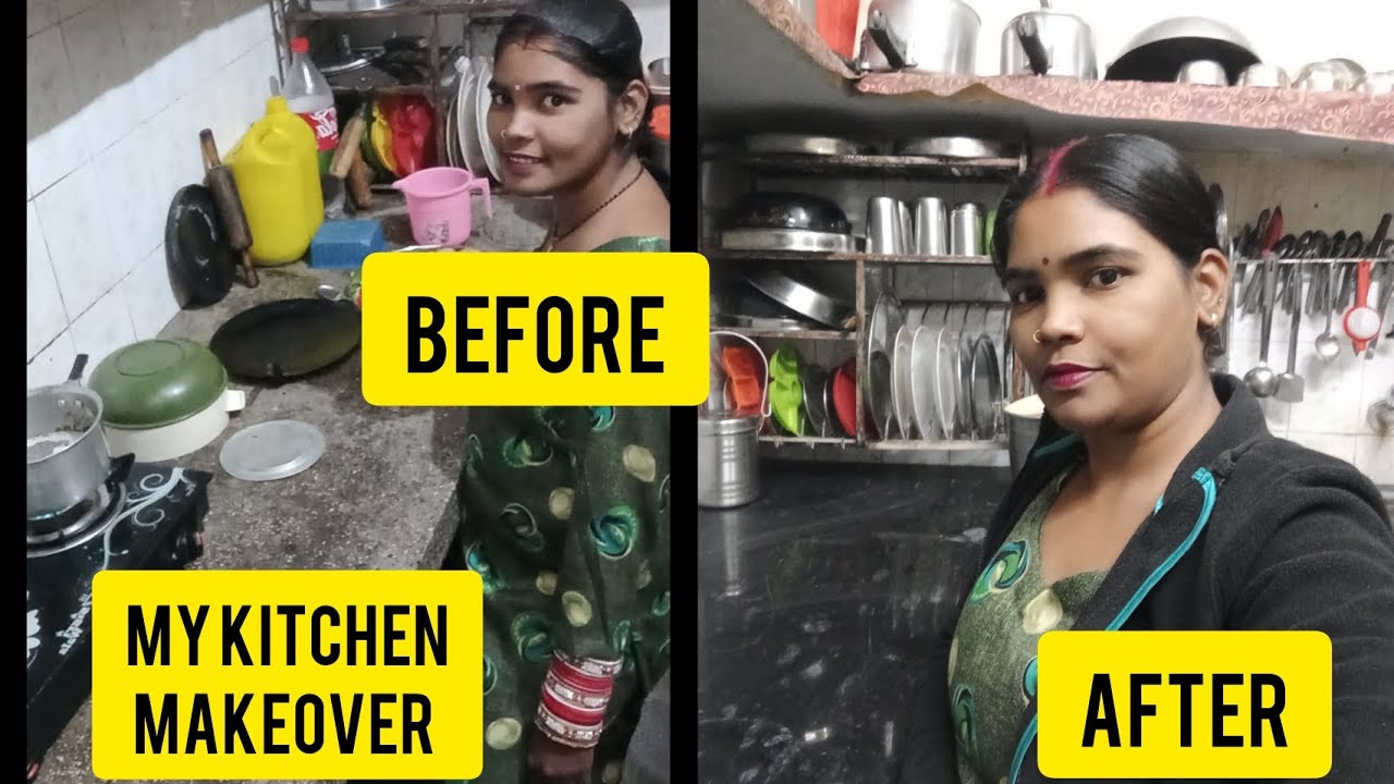 Middle class kitchen makeover और i m very happy🥰🥰👍👍🍽️🍴🥄#kitchen#kitchenmakeover