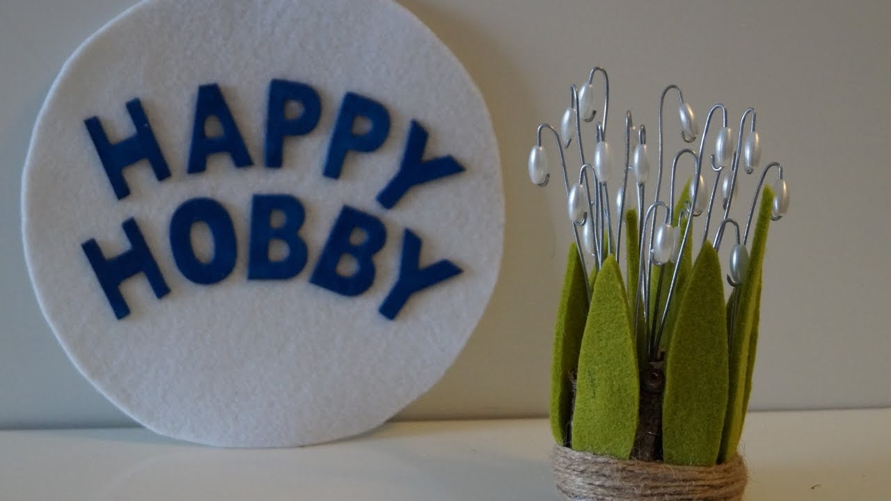 Schneeglöckchen basteln aus Draht, Perlen, Zweigen und Filz, Frühlingsdeko DIY