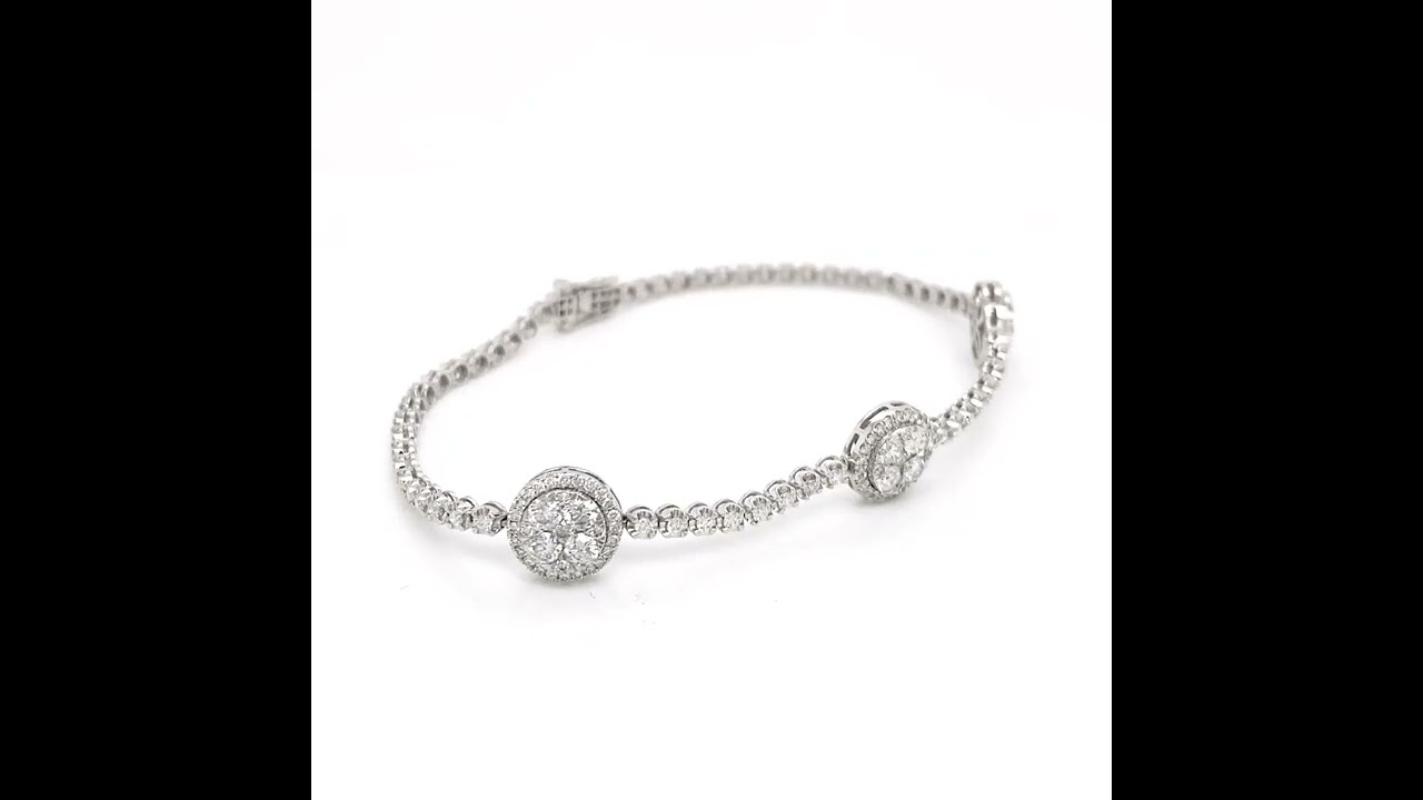 18kt white gold diamond bracelet
