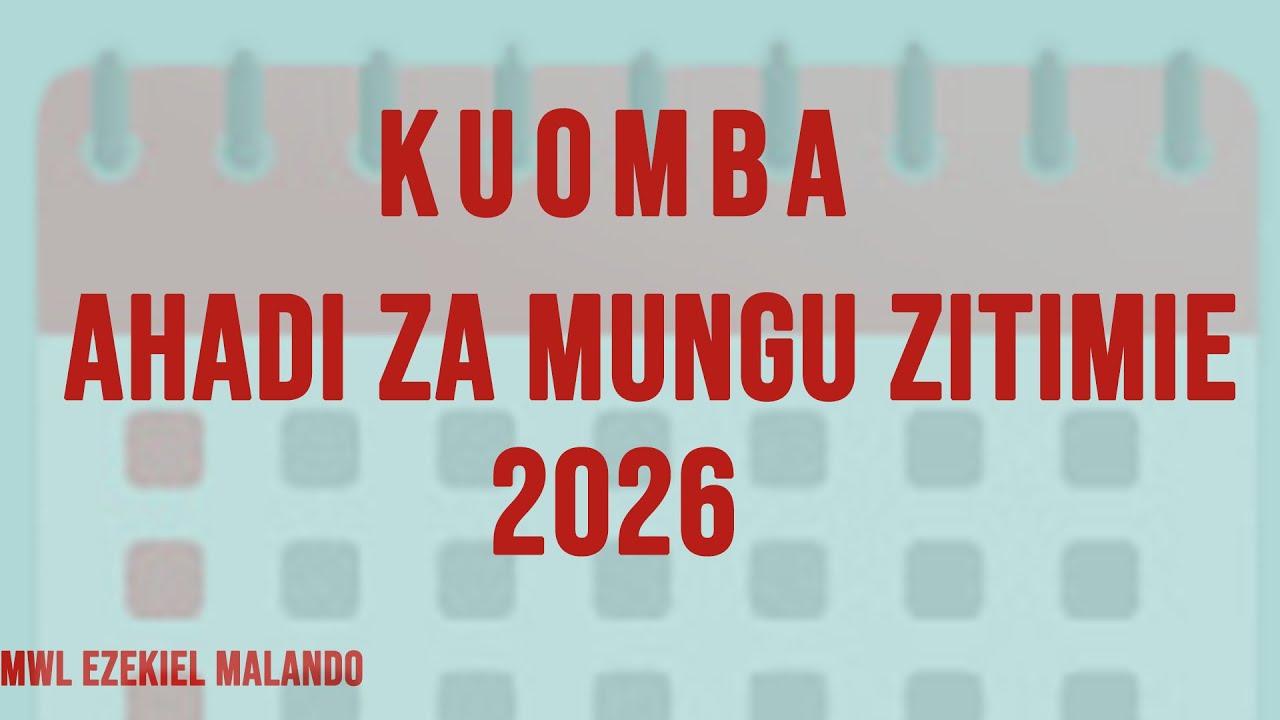 DAY 07 /KUOMBA AHADI ZA MUNGU ZITIMIA  MWL EZEKIEL MALANDO/...HITIMISHO
