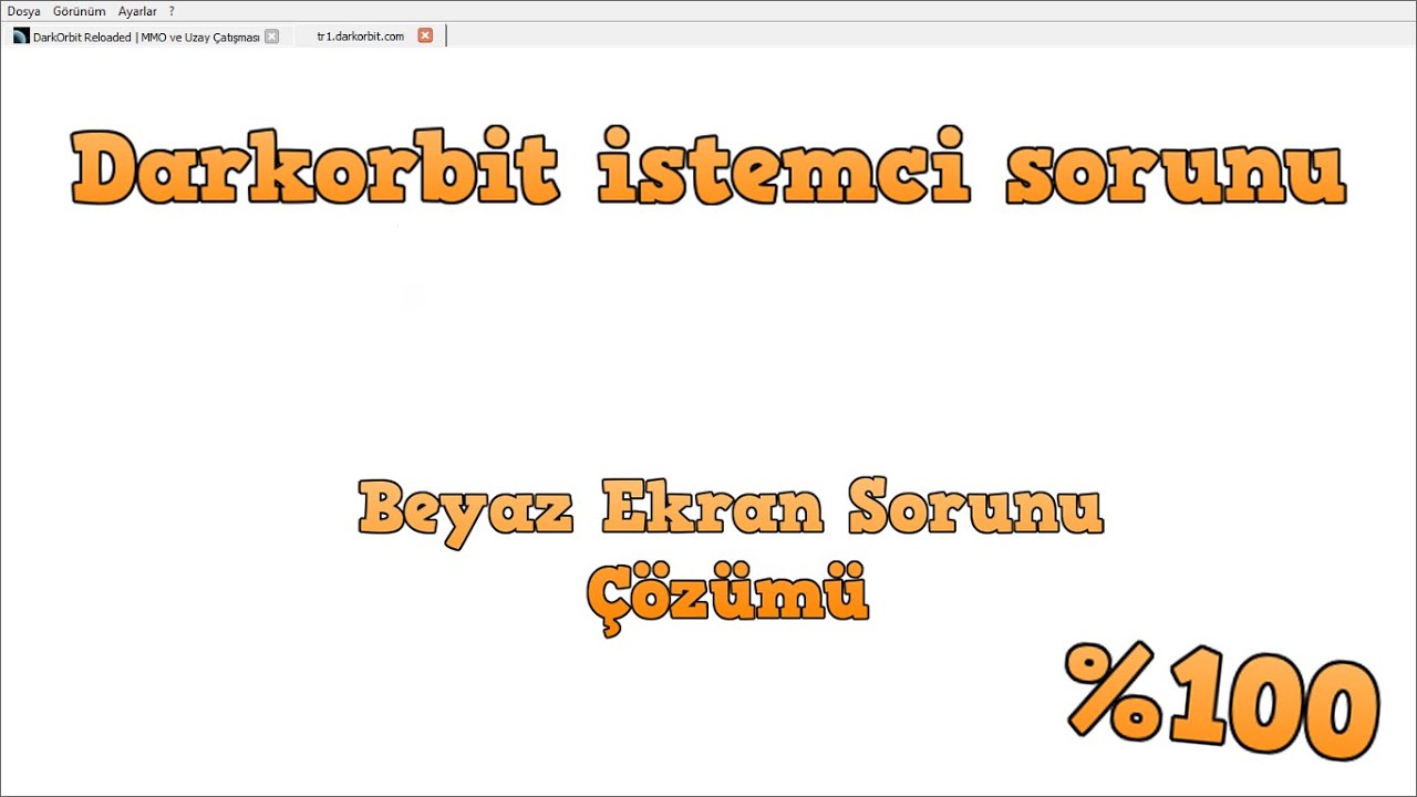 DARKORBİT İSTEMCİ KAPANMA SORUNU / %100 &Ccedil;&Ouml;Z&Uuml;M !!!
