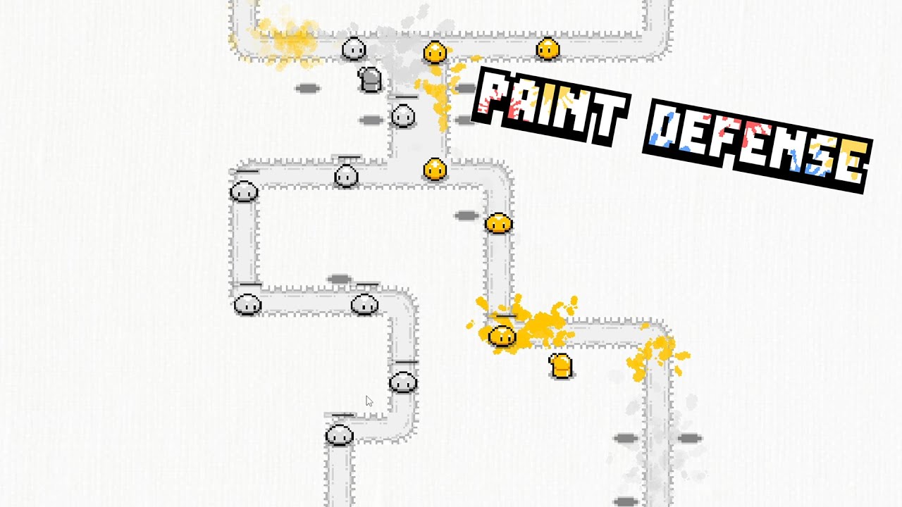 Playing a very colourful tower defence game | Paint Defense