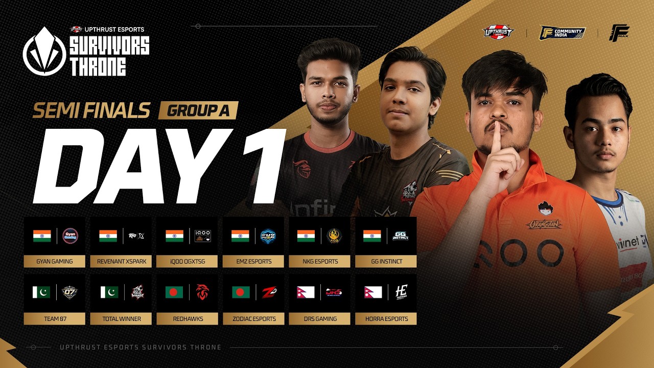 UE Survivors Throne 2026 | #FreeFireMax | Semifinal Day 1 Group-A