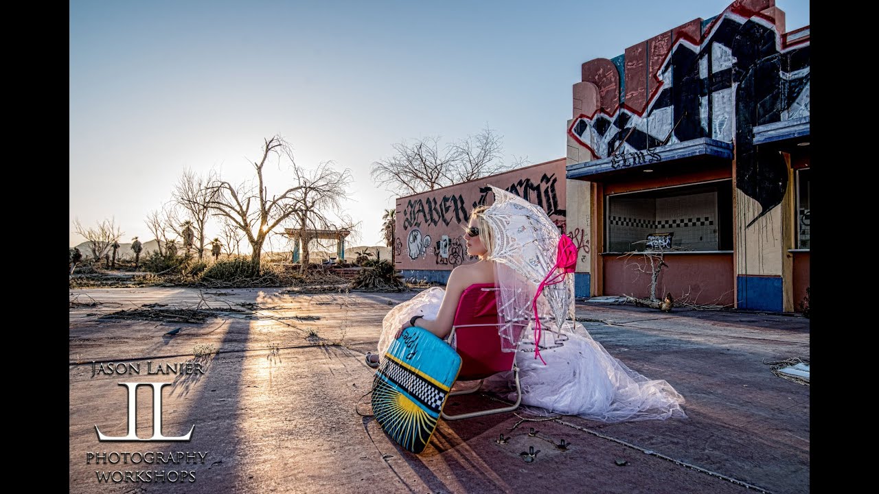 How to Shoot Wedding Photography in an Abandoned Rock a Hoola Water Park by Jason Lanier