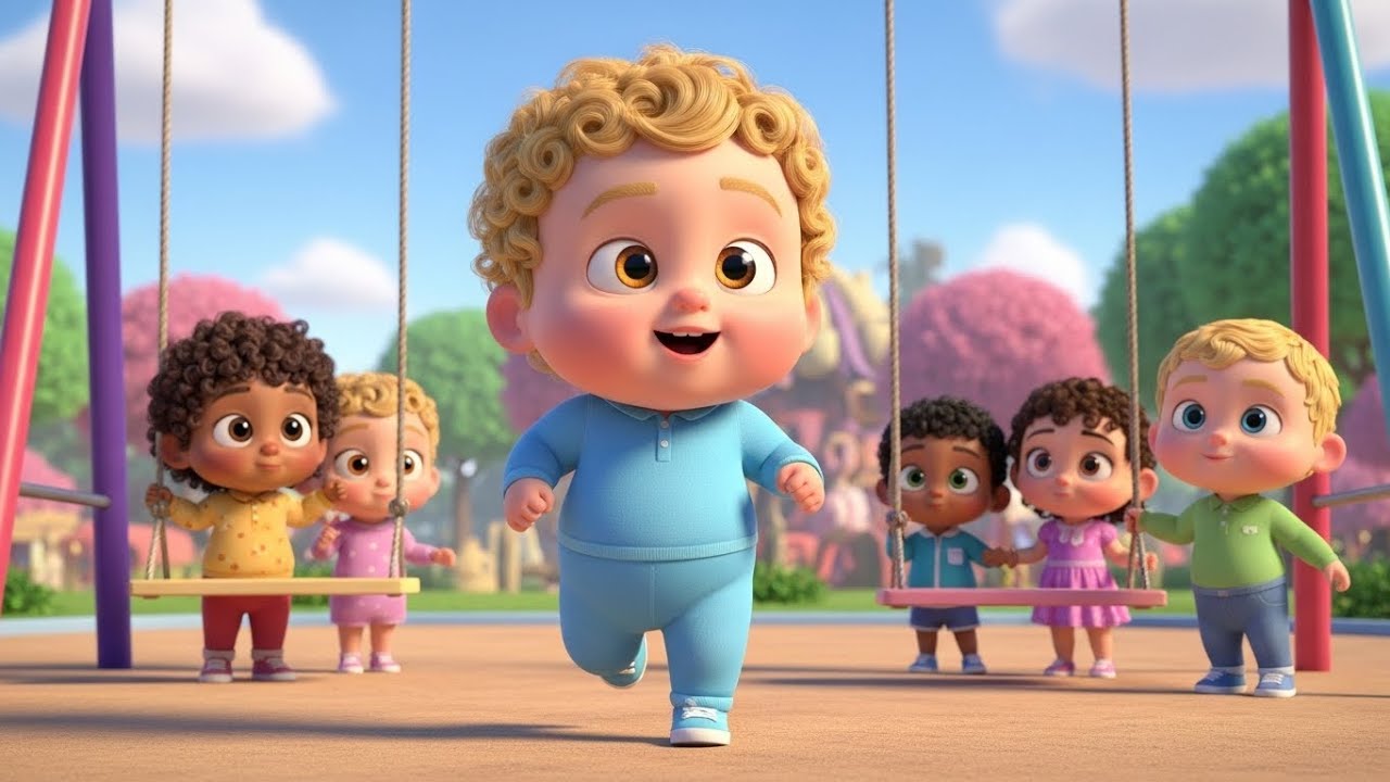 Happy Playground Fun 🎠🌈🎶 Fun Playtime Song for Kids | Joyful Playground Adventure