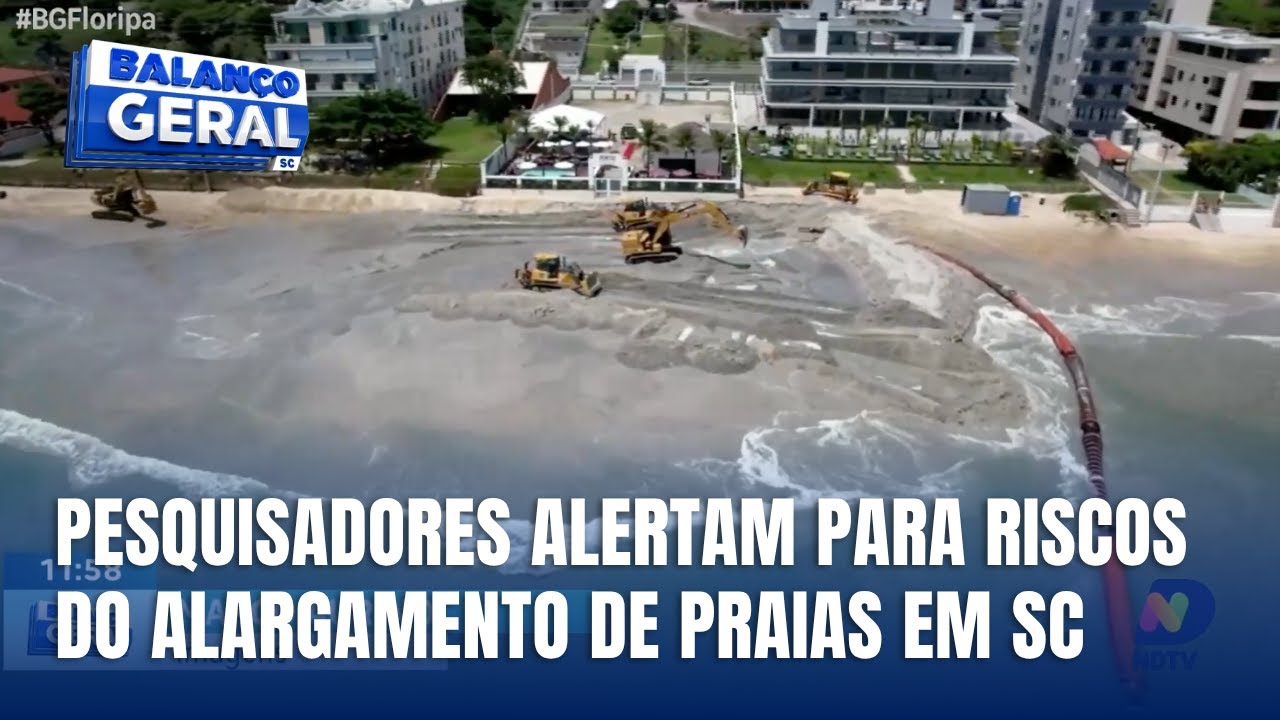 Pesquisadores alertam para impactos do alargamento de praias em Santa Catarina