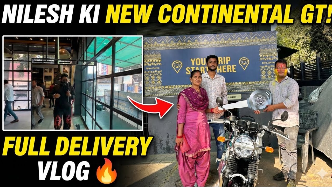 NILESH KI NEW SUPERBIKE! 😱 Royal Enfield Continental GT Delivery Day Special Vlog.
