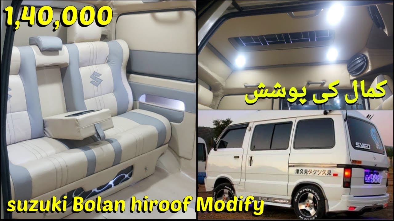 Suzuki Bolan Hiroof modify with lights decoration || BOBY Autos || Leather sofa seats 