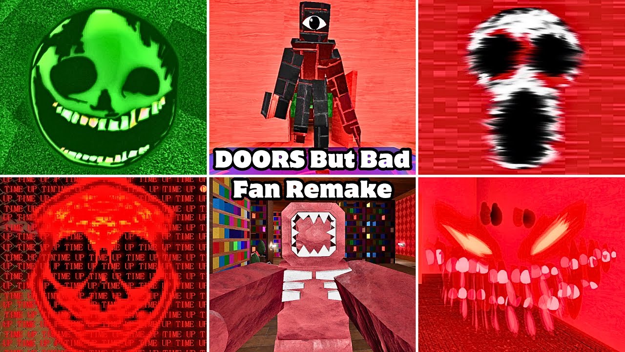 DOORS But Bad Fan Remake : The Backdoor + ROOMS + Hotel - Full Walkthrough | ROBLOX