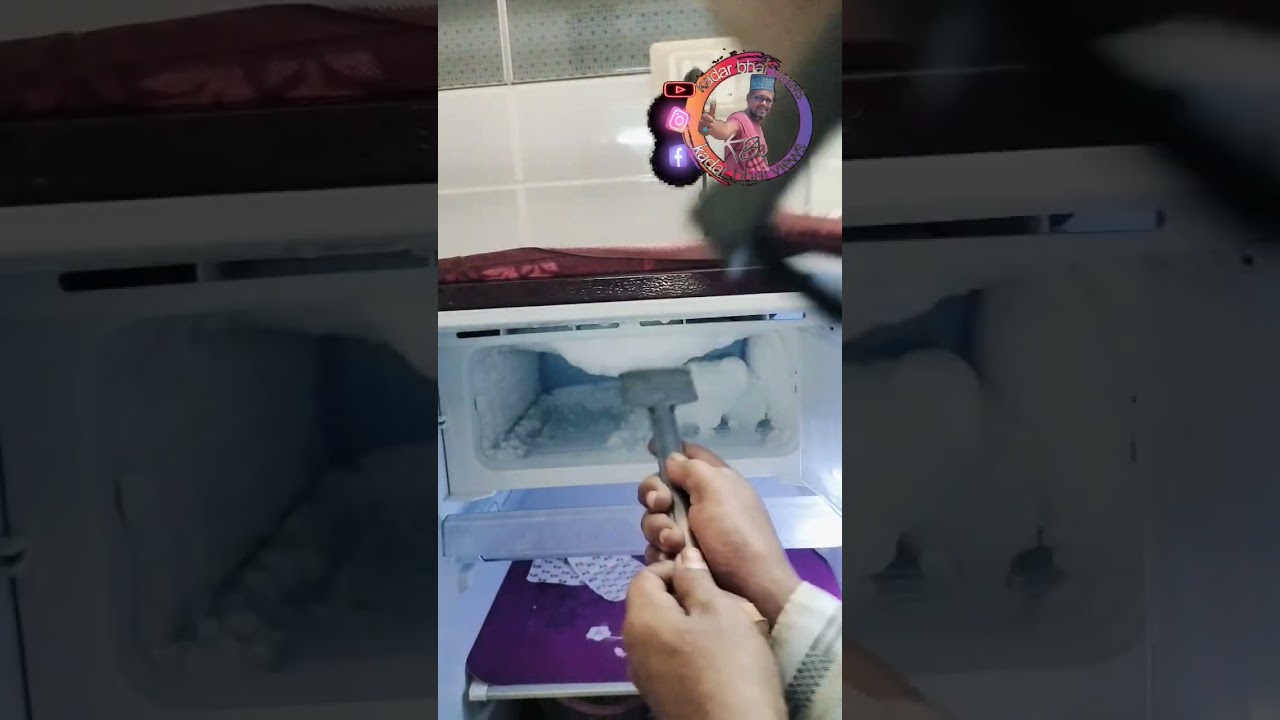 How to remove fridge freezer over ice problem fix easy method #shorts #trend #trending #viral
