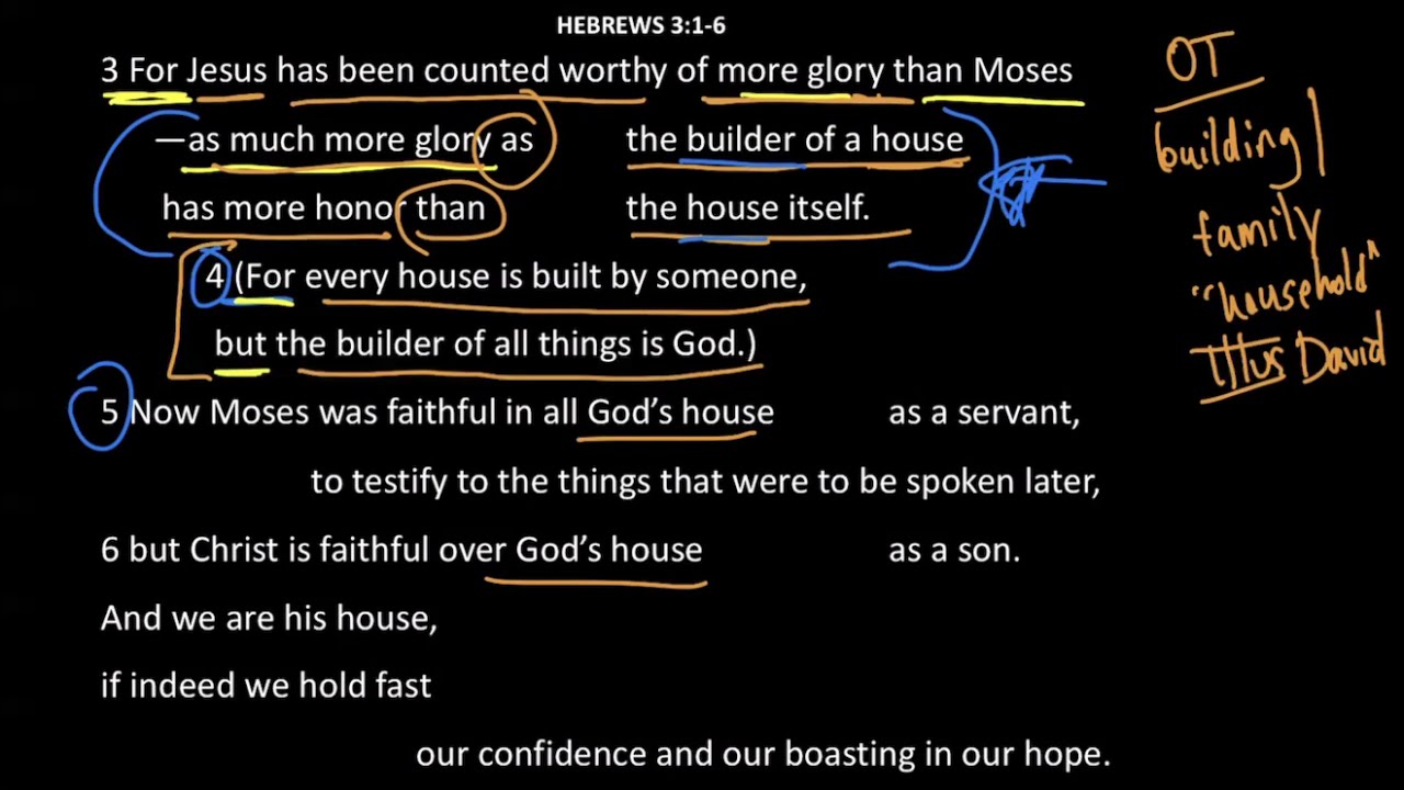 Jesus is Greater and Better than Moses (Hebrews 3:1-6)