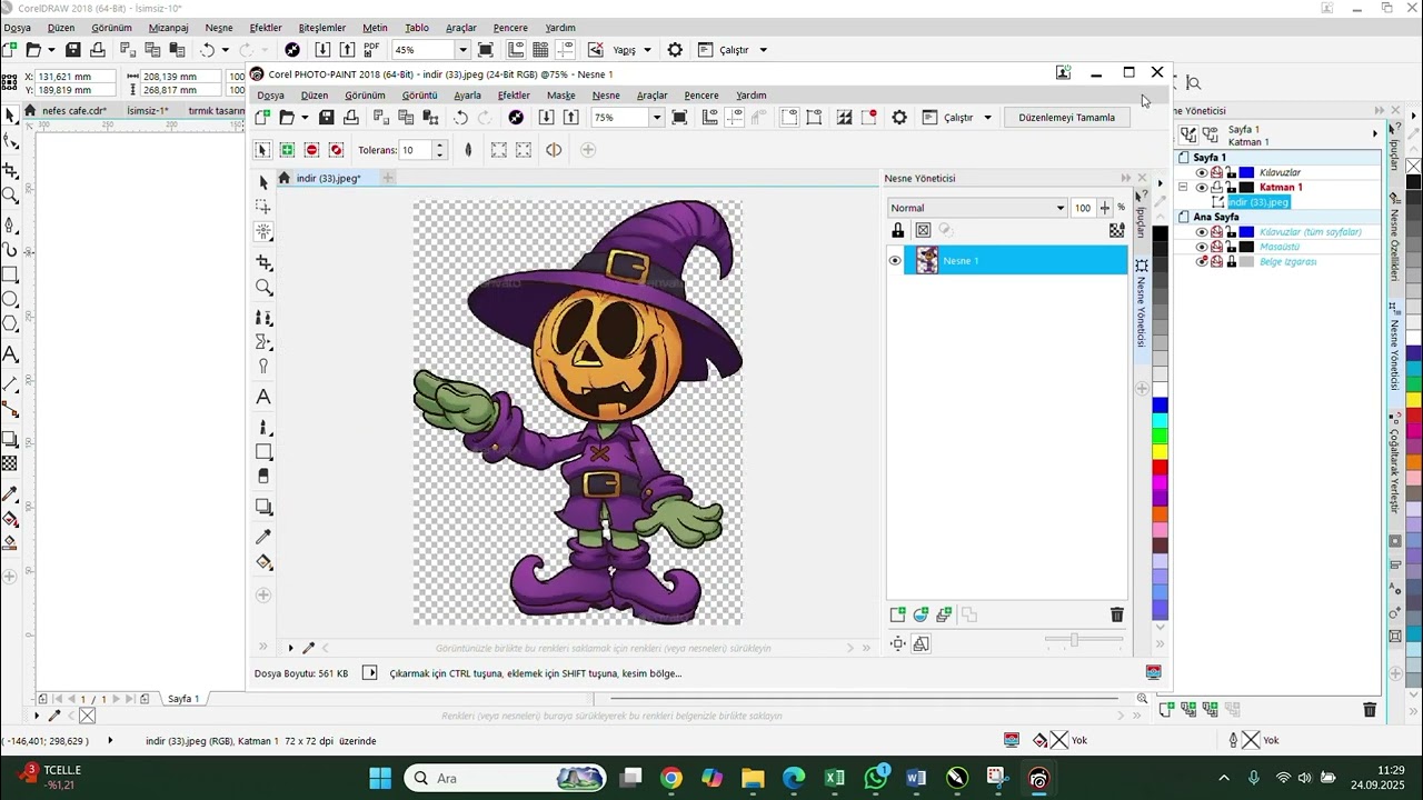 Corel Draw Arka fon silme etiket yapımı/ How to remove background at Coreldraw
