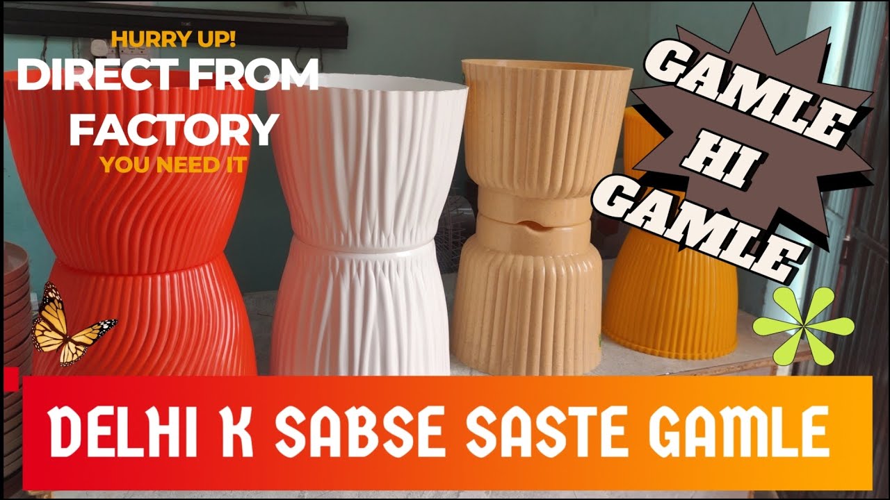 Fresh Plastic Pots Garden Care Green Plantation