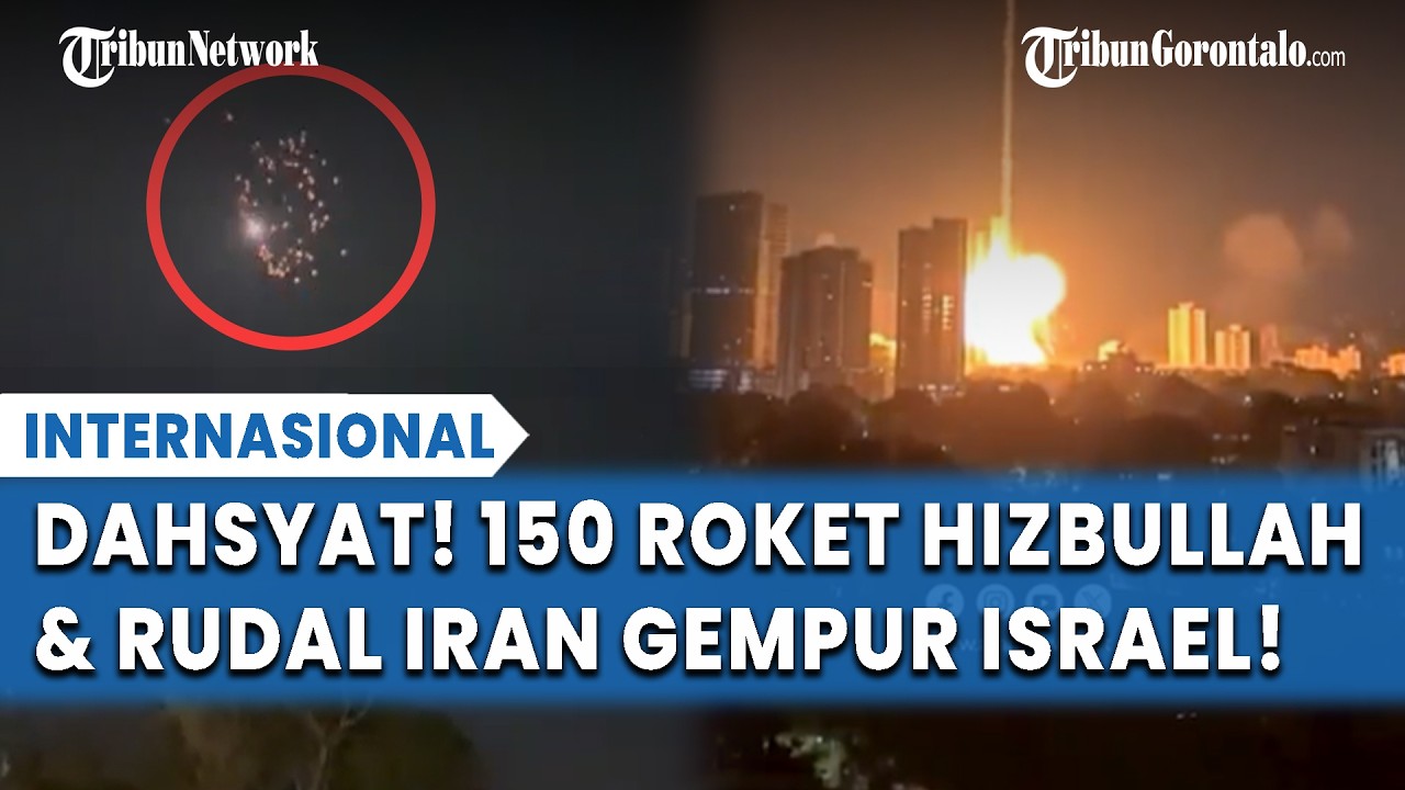 Serangan Gabungan Iran–Hizbullah! Roket & Rudal Hantam Israel Berjam-jam