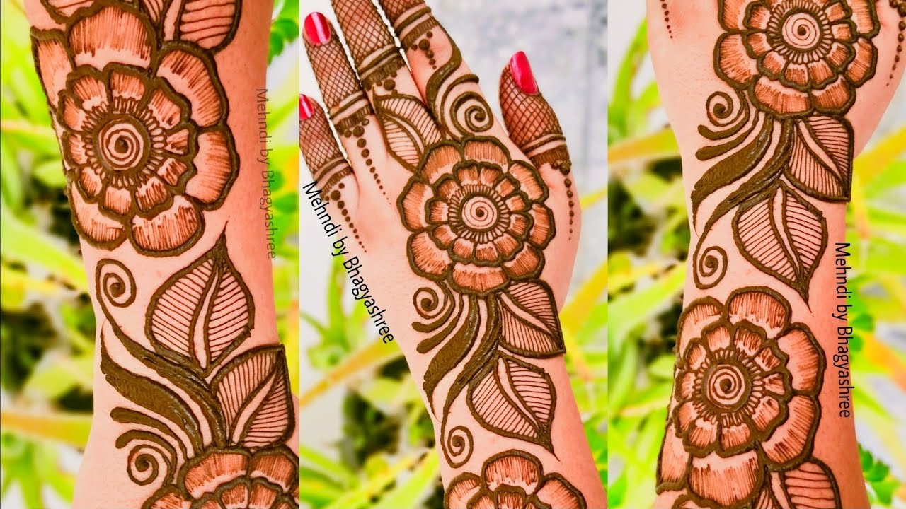 😍 'Wow' 😍 Gorgeous Flower Mehendi Design For Back Hand 🌿🌸