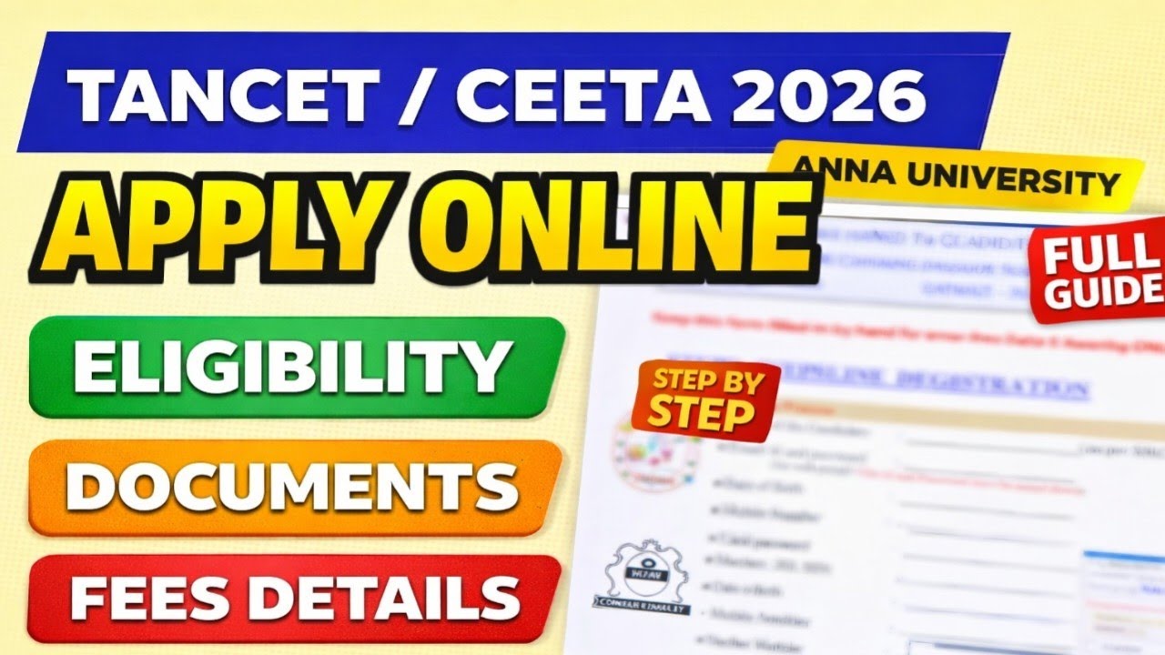TANCET / CEETA PG 2026 Registration Full Guide | Eligibility | Fees | Documents | Engineering king 