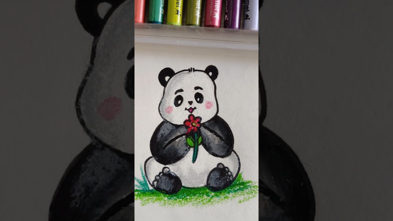 🎨 How to Draw a Cute Panda 🐼 | Easy Panda Drawing  | Simple & Cute | #shorts ✏️