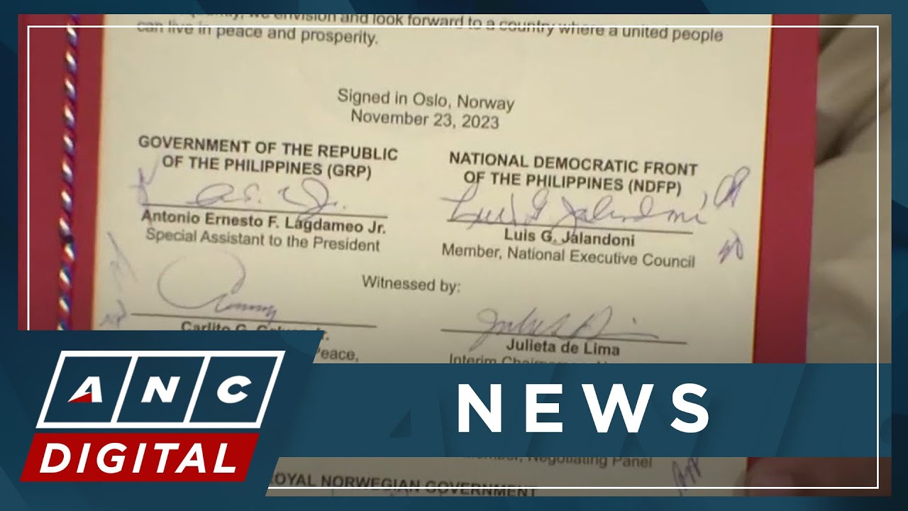 PH gov't, National Democratic Front agree to resume peace talks | ANC