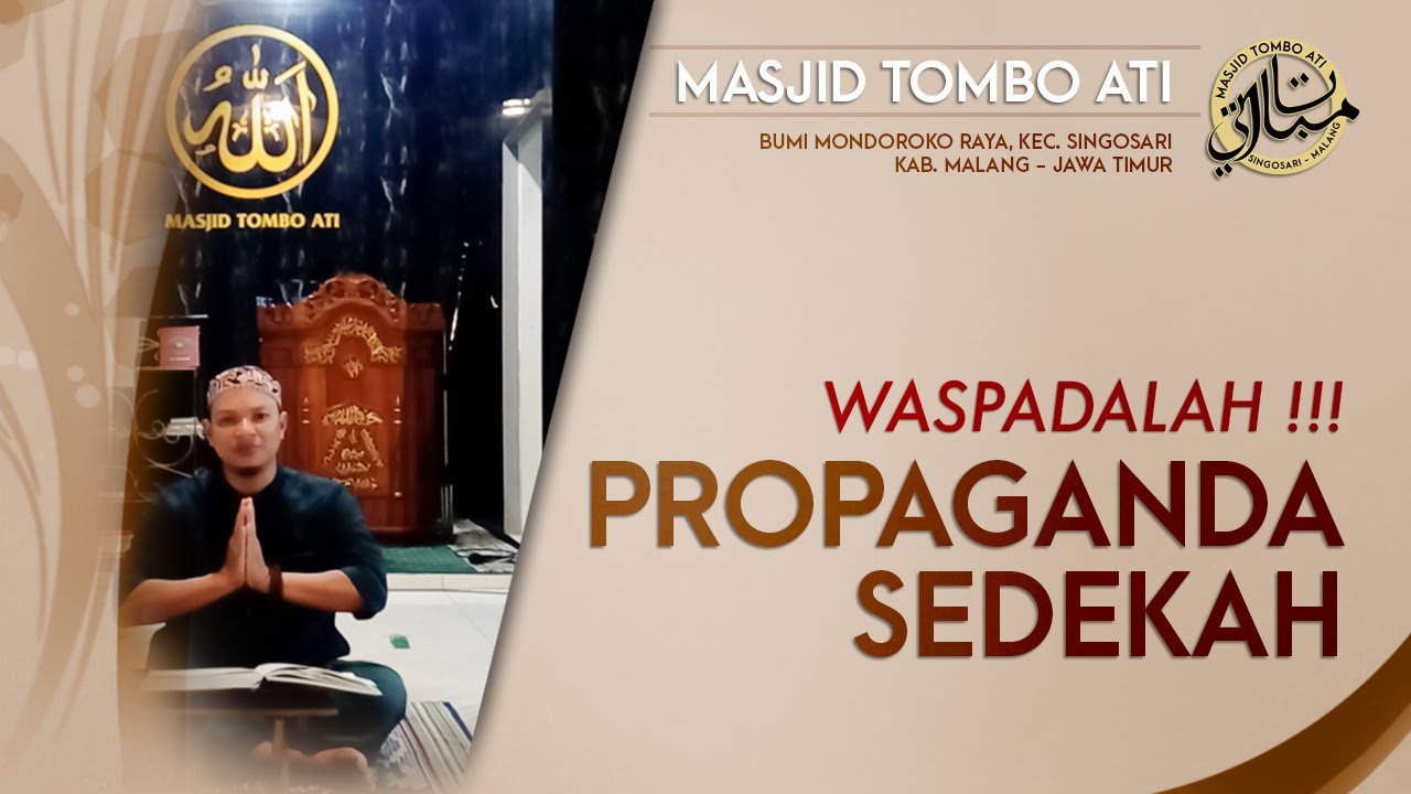 Jangan Mencurangi Sedekah - Masjid Tombo Ati