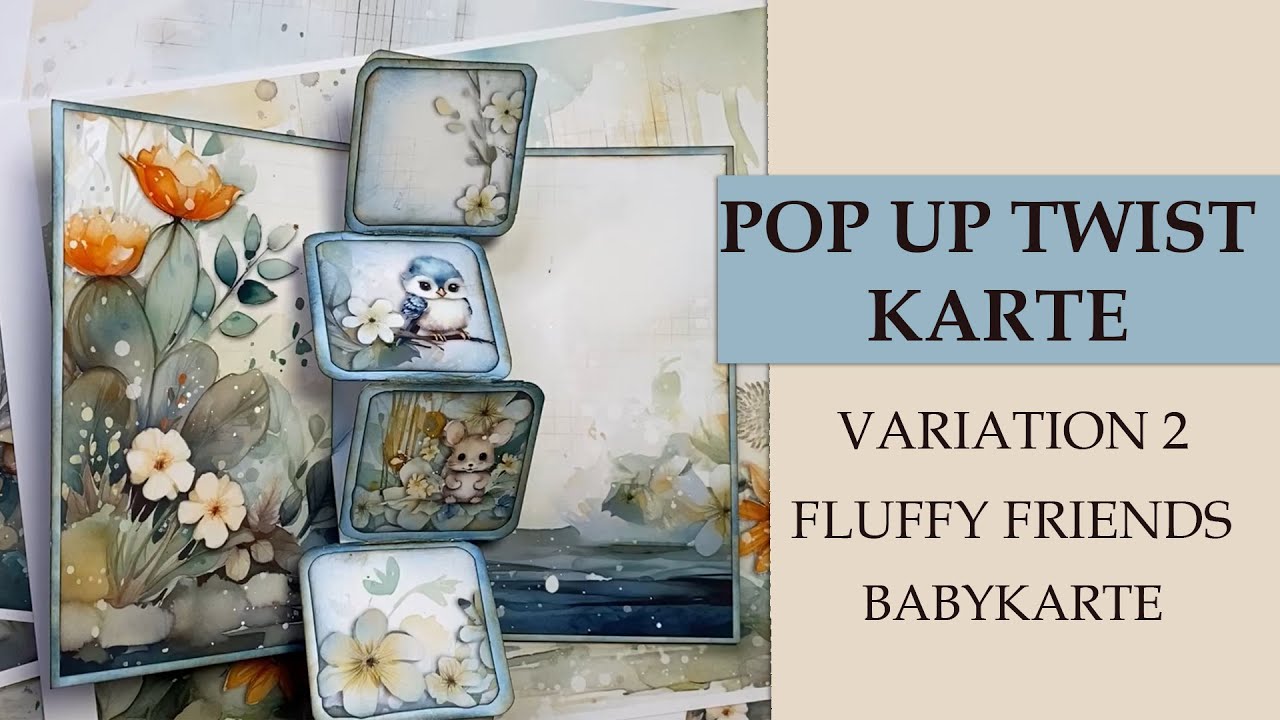 Pop Up Twist Babykarte - Vertikale Pop Up Twist Karte
