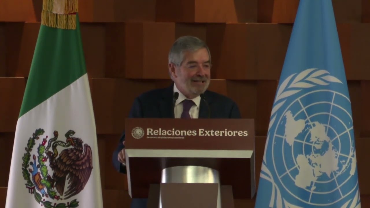 Mensaje del canciller Juan Ramón de la Fuente durante la conmemoración del 80 aniversario de la ONU.