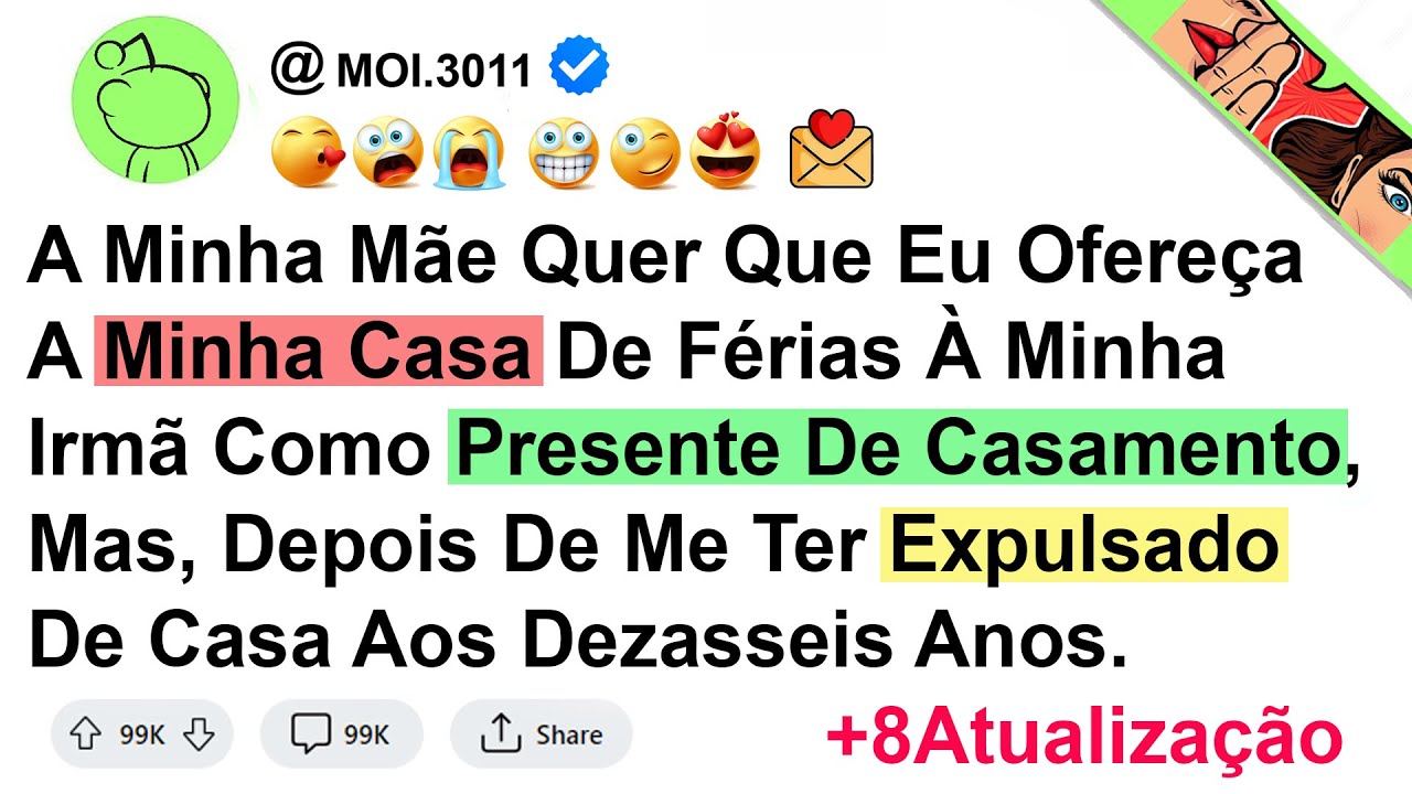 História1.A Minha Mãe Quer Que Eu Ofereça A Minha Casa De Férias À Minha Irmã Como Presente De ...