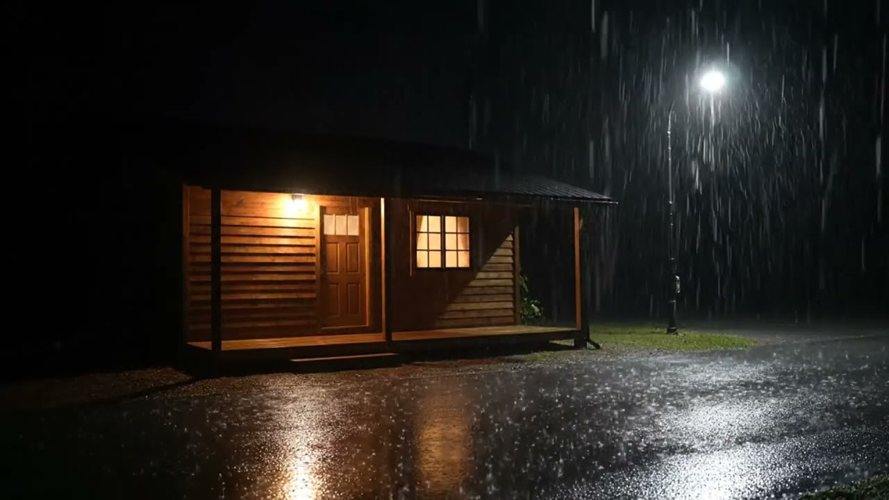 Best Rain Sound at Night on Cabin for Sleep and Insomnia