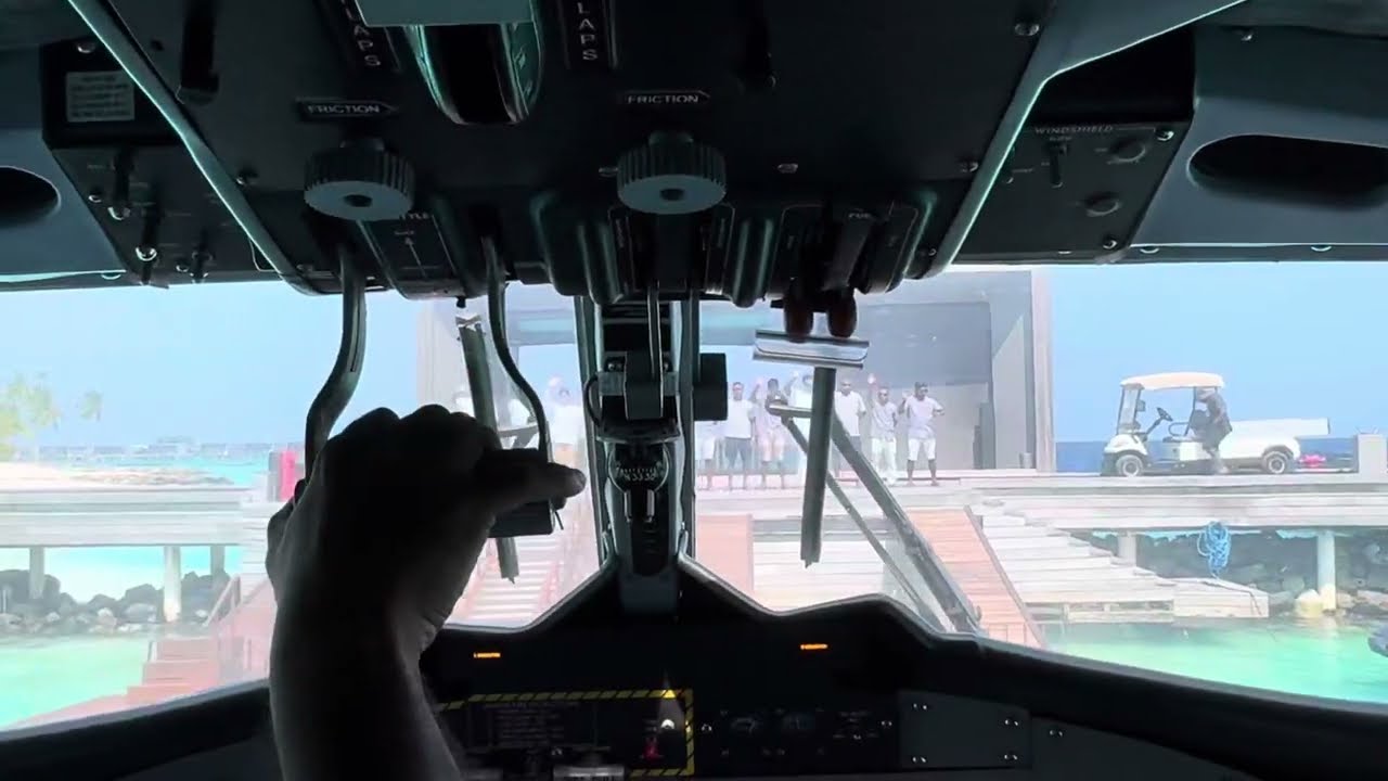 The St. Regis Maldives Vommuli Resort | seaplane landing | arrival experience.