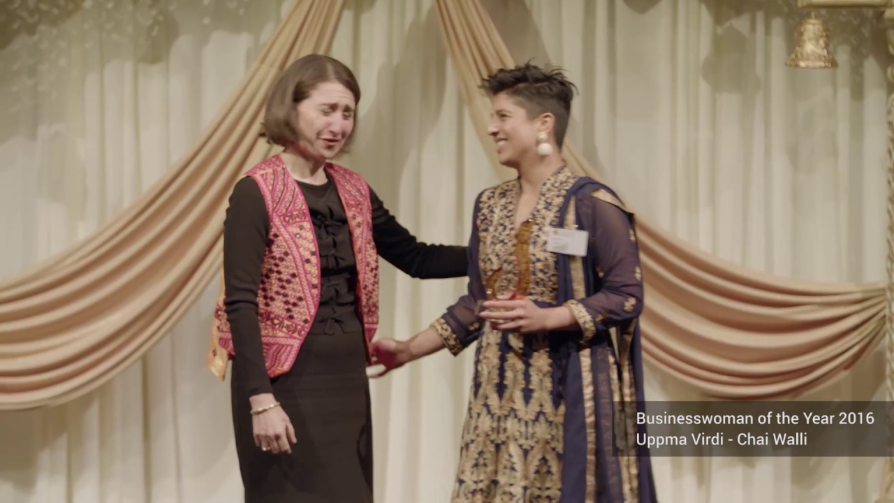 Uppma Virdi from Chai Walli winning the IABCA Business Woman of the Year Award 2016