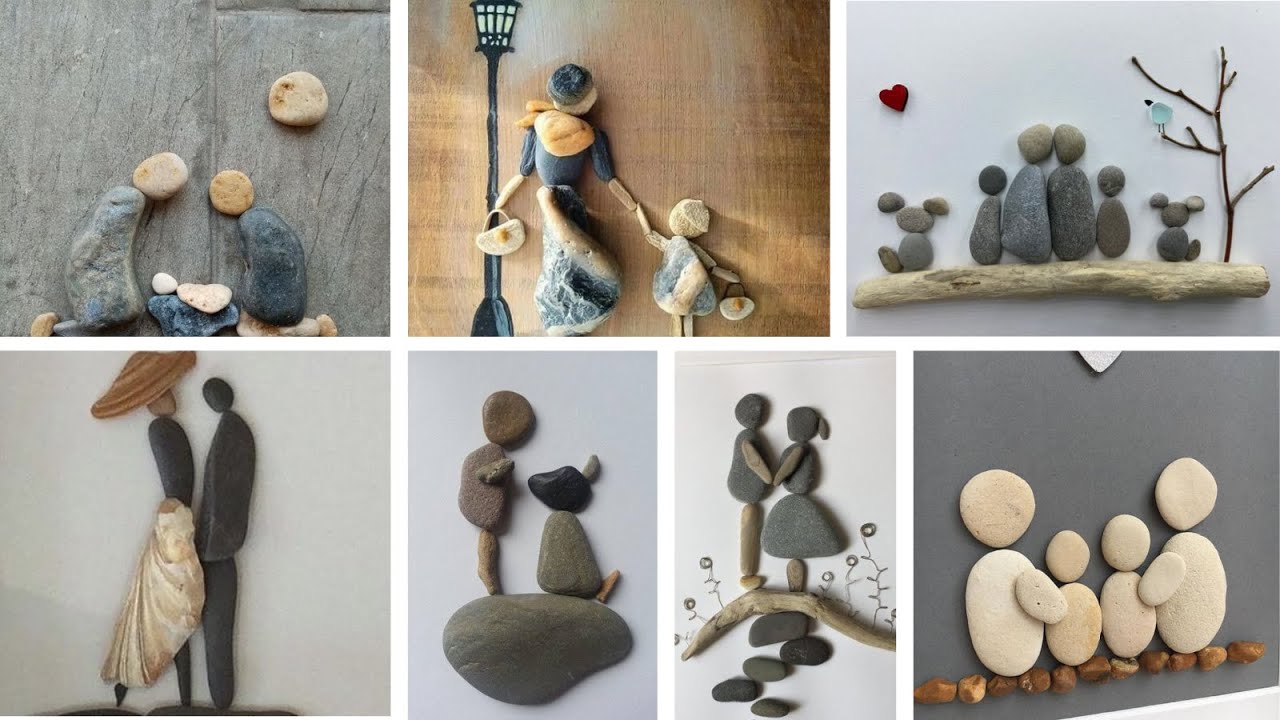 HER YERDE BULABİLECEĞİNİZ TAŞLARLA YAPILAN SANAT ESERİ HARİKA TABLOLAR İÇİN 50 TASARIM FİKRİ