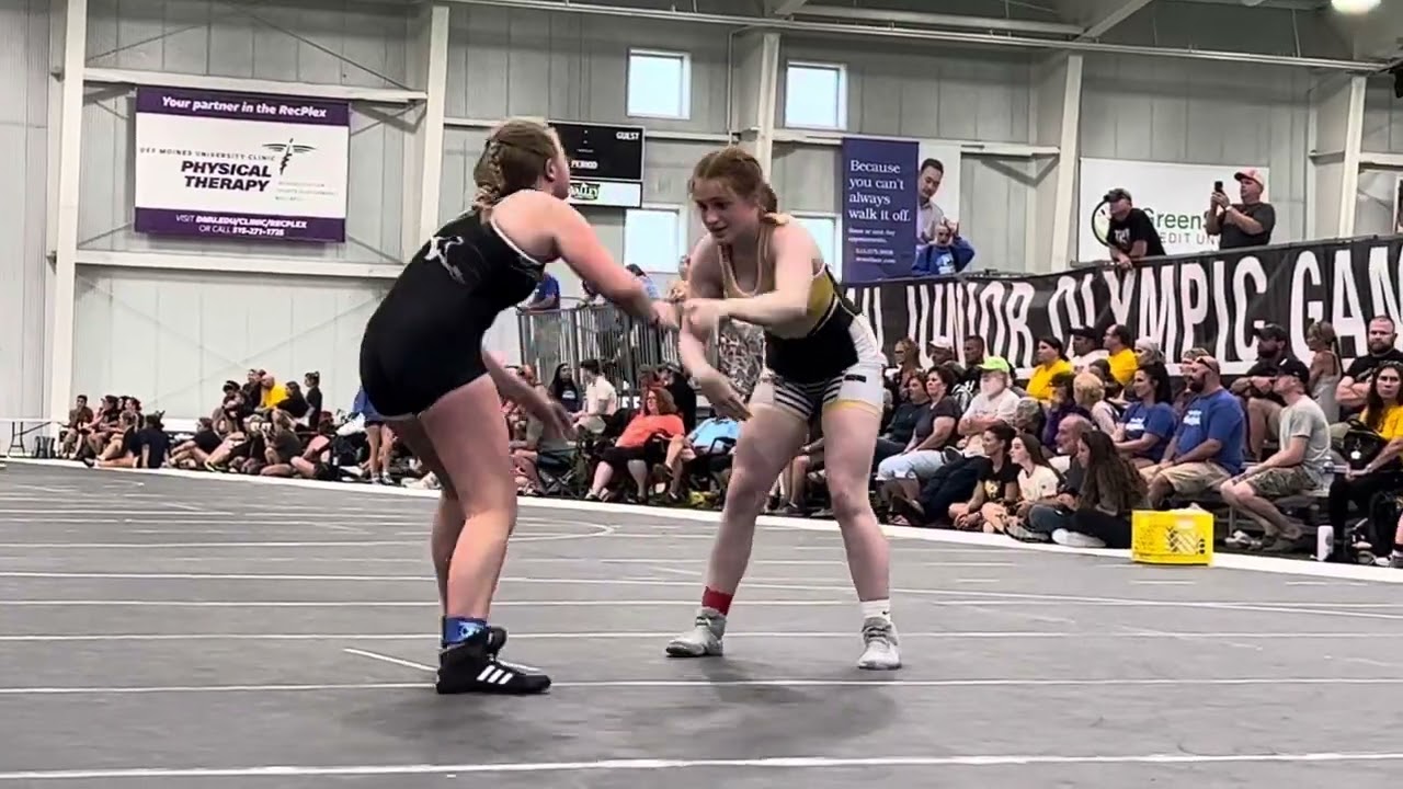 2023 AAU Junior Olympics Girls Wrestling Duals-145 lbs Kendall Bibla vs Iowa